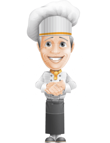French Chef Cartoon Vector Character AKA Raphael MasterChef